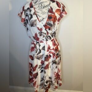 Enfocus Studio floral Sundress with Flutter Sleeves. Size 4 NWOT